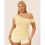 Csb One Shoulder Capped Sleeve Top