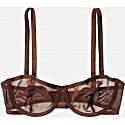 Cuup the Balconette Mesh Bra in Espresso