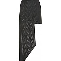 David Koma Leather Tyre Track Asymmetric Midi Skirt