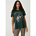 Daydreamer Johnny Cash Rodeo Tee in Emerald