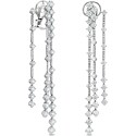 De Beers Arpeggia Three Line Earrings in White Gold