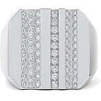 De Beers Rvl Signet Ring in White Gold