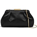 Demellier Mini Florence Bag in Black Satin
