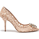 Dolce & Gabbana Lace Rainbow Pumps with Brooch Detailing