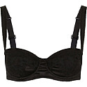 Dolce & Gabbana Satin Balconette Bra with Lace Detailing