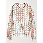 Dries Van Noten Embellished Fishnet Top