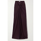 Dries Van Noten Gathered Jersey Maxi Skirt