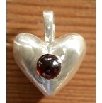 Dunton Ellerkamp American Heart Pendant with Garnet