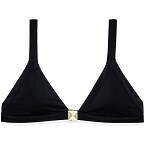 Elsa Hosk x Na-Kd Buckle Detail Bikini Top in Black
