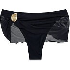 Elsa Hosk x Na-Kd Gold Detail Bikini Panty in Black