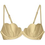 Elsa Hosk x Na-Kd Shell Shaped Bikini Top in Beige