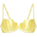 Elsa Hosk x Na-Kd Shell Shaped Bikini Top in Yellow