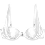 Elsa Hosk x Na-Kd Shiny Cups Detail Bikini Top in White