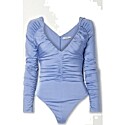 Et Ochs Cora Gathered Blue Bodysuit