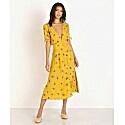 Faithfull the Brand Billie Midi Dress Dolores Yellow Floral