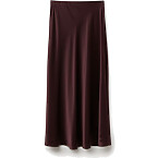 Falconeri Silk Satin Skirt in Burgundy