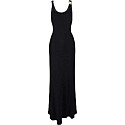 Fendi 1990S Karl Lagerfeld Black Bodycon Large Gold F Logo Zucca Gown Dress
