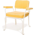 Business & Pleasure x Elsa Hosk the Waterhouse Dining Chair in Sunbleached Yellow Antique White Frame