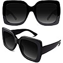Gqueen Oversized Square Frame Sunglasses