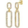 Gabriel & Co 14K Gold Diamond Link Chain Drop Earrings