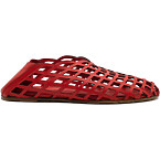 Gia Borghini x Helsa Peek-a-Boo Ballerina in Nappa Red