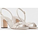 Giorgio Armani High Heel Smooth Leather Sandals