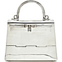 Hermes 15Cm Silver Kelly Bag