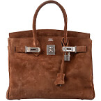 Hermes Birkin Fauve Doblis Suede Palladium Hardware Bag