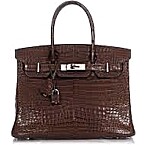 Hermes Havane Matte Porosus Croc Birkin Bag