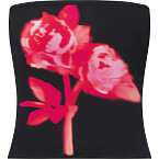 Khy x Ioannes Smooth Stretch Tube Top in Black Peony