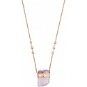 Jacquie Aiche 3 Row Pave Marquise Center Cap + Kunzite Crystal Necklace