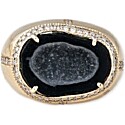 Jacquie Aiche Black Geode and Pave Dome Ring