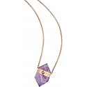 Jacquie Aiche Pave Hexagon Diamond Center Cap Amethyst Box Chain Necklace