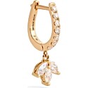 Jacquie Aiche Yellow Gold and Diamond Blossom Drop Single Huggie Hoop Earring
