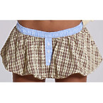Jaded London Checked Lulu Puffball Boxer Micro Skirt