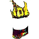 Jean Paul Gaultier Psychedelic Print Bra Crop Top and Shorts