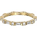 Jennie Kwon Baguette and Round Diamond Eternity Band