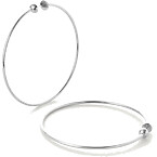 Jenny Bird Icon Hoops Silver Large