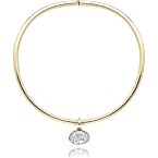 Jessica McCormack Oval Diamond Torque Necklace