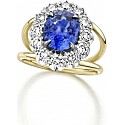 Jessica McCormack Oval Sapphire and Diamond Halo Ring
