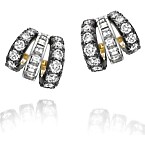 Jessica McCormack Signature Diamond Tripset Hoops Earrings