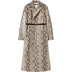 Jil Sander Snakeskin Print Leather Coat