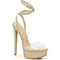 Jlo Jennifer Lopez Junnie Platform Sandals in Nude