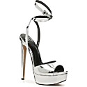 Jlo Jennifer Lopez Junnie Sandal in Patent Silver