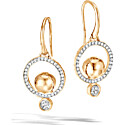 John Hardy Hammered Drop Earring with Diamonds