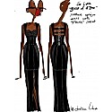 Jonathan Cohen Birth of a Rose Custom Leather Dress