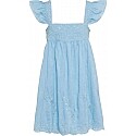 Juliet Dunn Baby Doll Embroidered Cotton Minidress