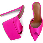 Kandee Custom Hot Red Platform Mules