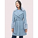 Kate Spade Fluffy Tie Waist Coat