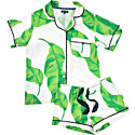 Katie Kime Banana Leaves Pajama Shorts Set